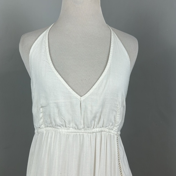 O'Neill Petra Cream Floral Print Halter Dress Sz L - Picture 6 of 13